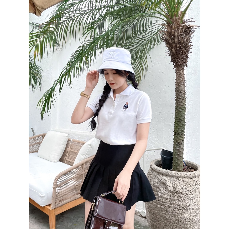 Áo thun Polo Nam Nữ Who.Au thêu hình Gấu hot trend cho giới trẻ đủ màu