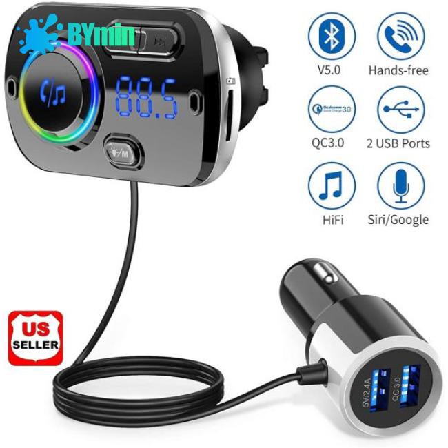 Bộ Phát Sóng Fm Kết Nối Bluetooth Không Dây Cho Mp3 Trên Xe Hơi