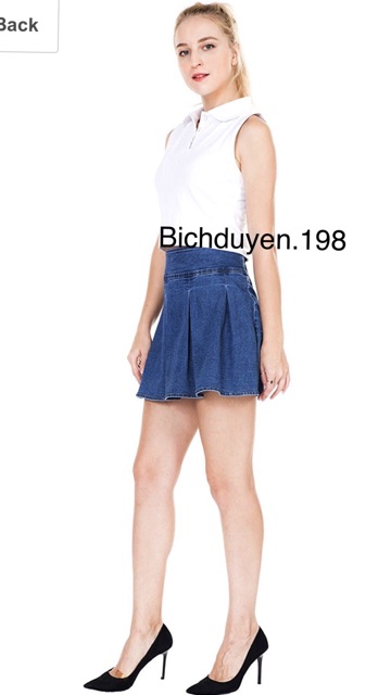 Chân váy jeans xoè kiểu denim | BigBuy360 - bigbuy360.vn