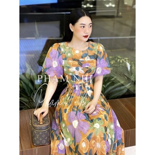 VÁY MIDI HOA MÙA HÈ (còn Cam) - kèm ảnh thật
