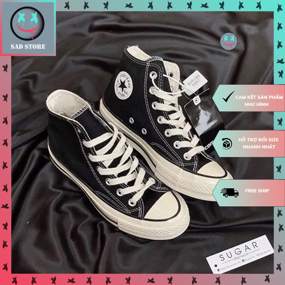 Giày_Converse Cổ Cao Đen, Giày CV 1970S Đen Cao Cổ Hàng Cao Cấp Full Box + Bill | BigBuy360 - bigbuy360.vn