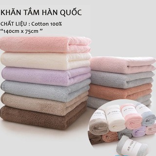 [Hàng Đẹp ⚡]Khăn Tắm HÀN QUỐC Cao Cấp Size Lớn 70x140cm Chất Bông Siêu Mềm Mịn Siêu Thấm Nước Cực Nhanh