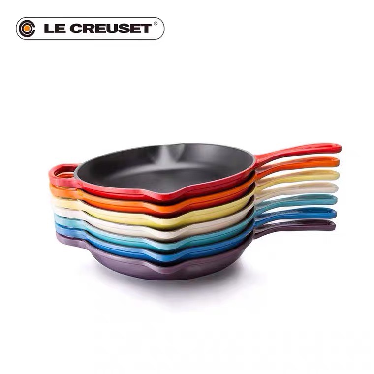 Chảo Gang Le Creuset Đường Kính 16cm Độ Bền Cao Chống Dính Chống Trầy Tốt - Hàng Nhập Khẩu Chính Hãng