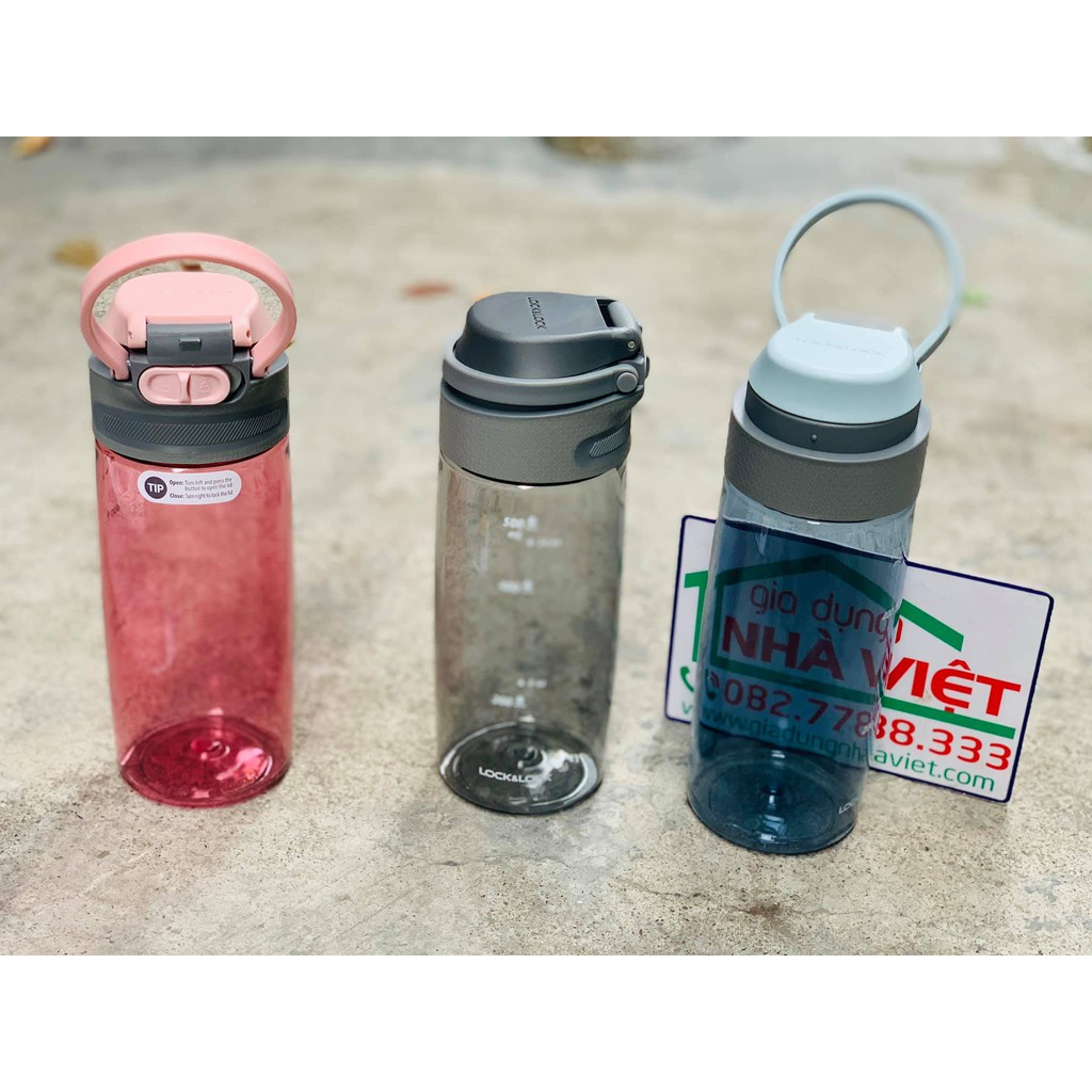 Bình nước bằng nhựa Tritan 550ml LocknLock One Touch Sport ABF762