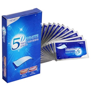 Full hộp 7 tờ dán trắng răng 5D White Teeth Whitening Strips