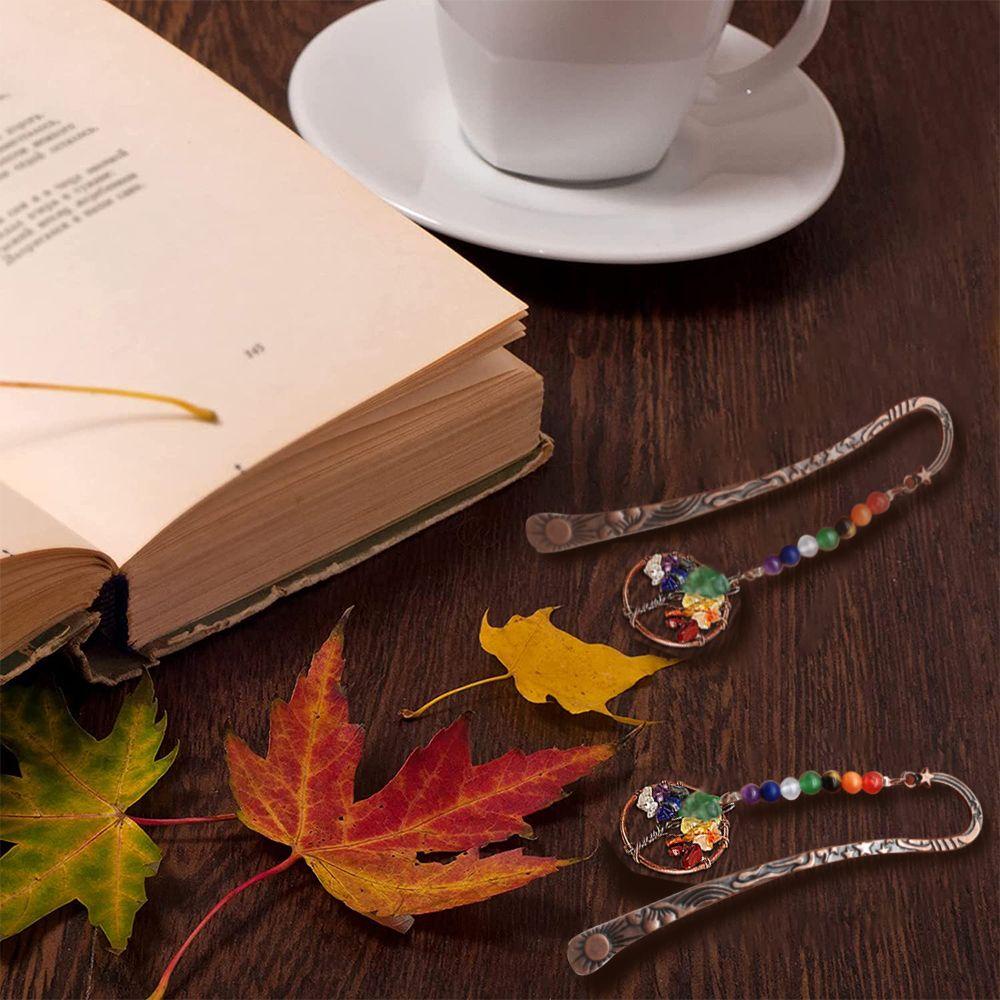 LLOYD 1 Mặt Dây Chuyền Đánh Dấu Sách Thủ Công Hạt Tròn Dành Cho Văn Phòng Trường Học Tumbled. ones