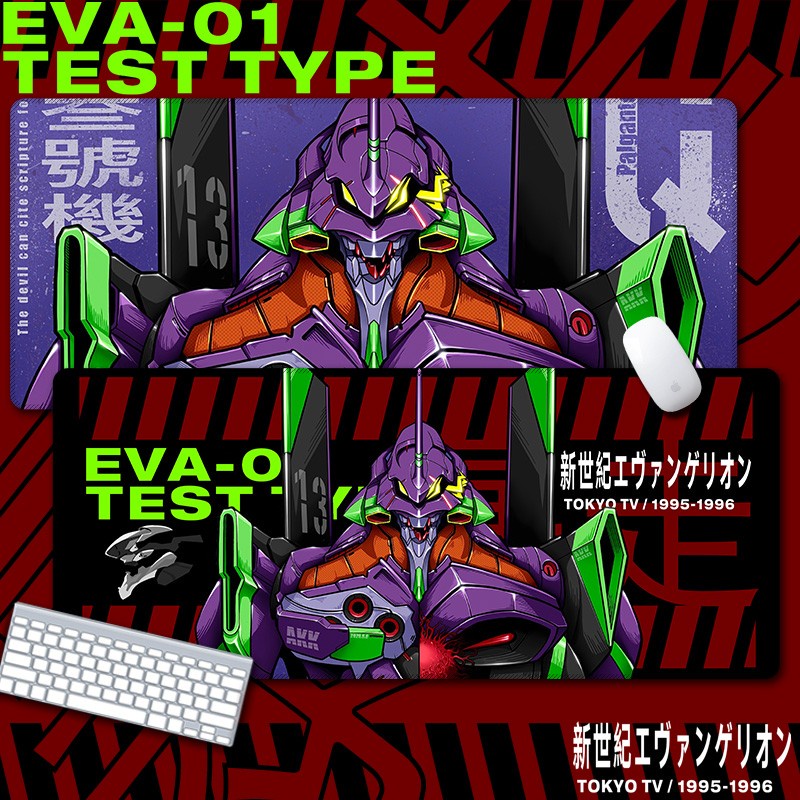 EVA Mouse Pad Neon Genesis Evangelion Large Battle Laptop Keyboard Student Gaming Game Desk Pad Hot Blood Handsome Cool Mecha Man's Dream Anime Cartoon Robot Rubber Pad