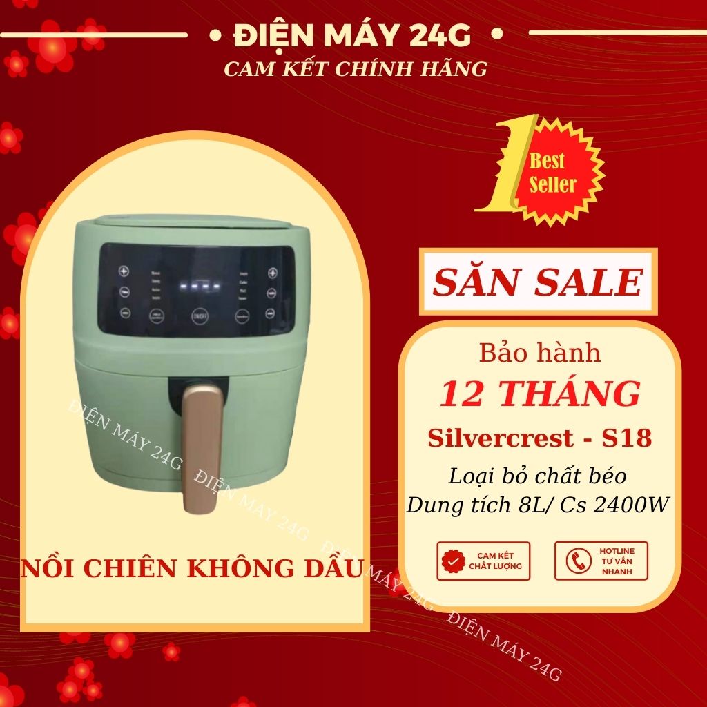 Nồi chiên không dầu Silvercrest - Bảng điều khiển điện tử dễ dàng