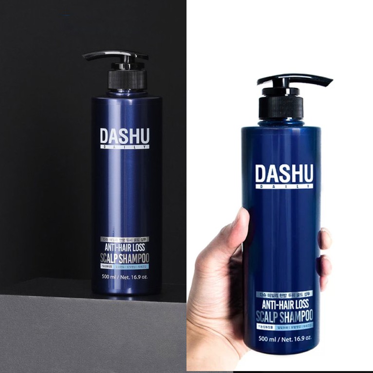 Dầu gội giảm rụng tóc dành cho nam DASHU Anti - Hair Loss Scalp Shampoo Phục hồi tóc hư tổn Sạch gàu và ngứa 500ml DG01