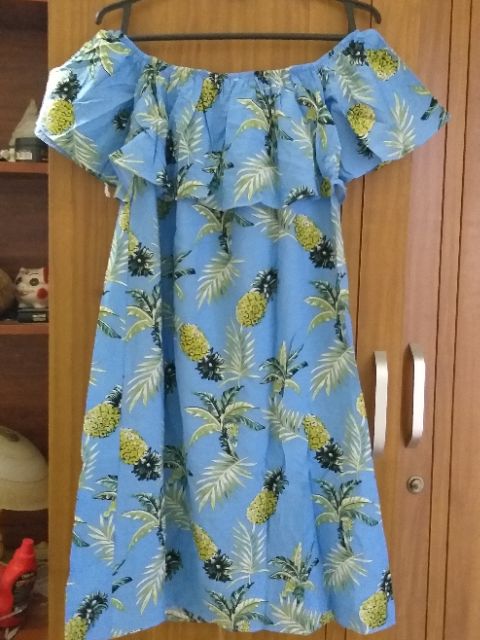 (Có bán lẻ) Set đôi hoa quả đi biển chất tơ đũi dứa xanh