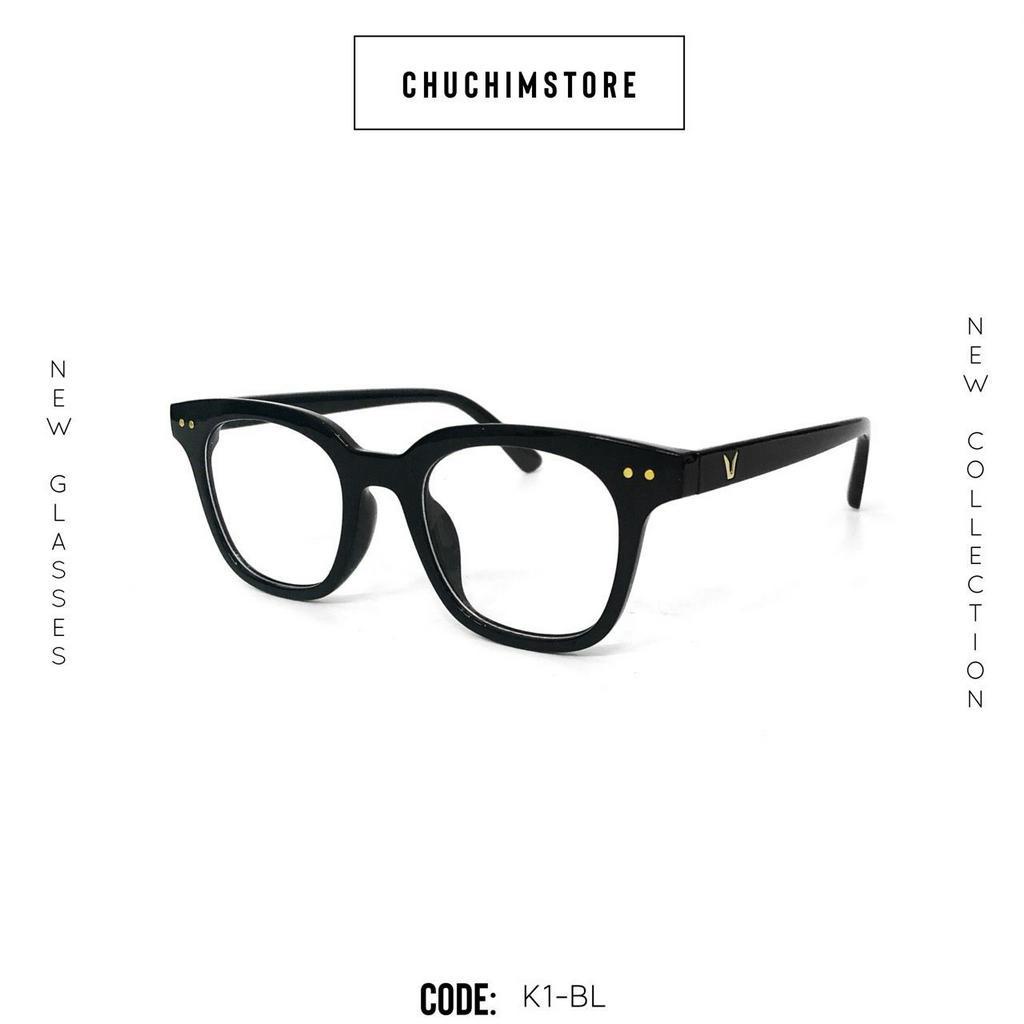 Kính GM Chữ V Gọng Kính Cận Vuông Thời Trang Unisex - K001
