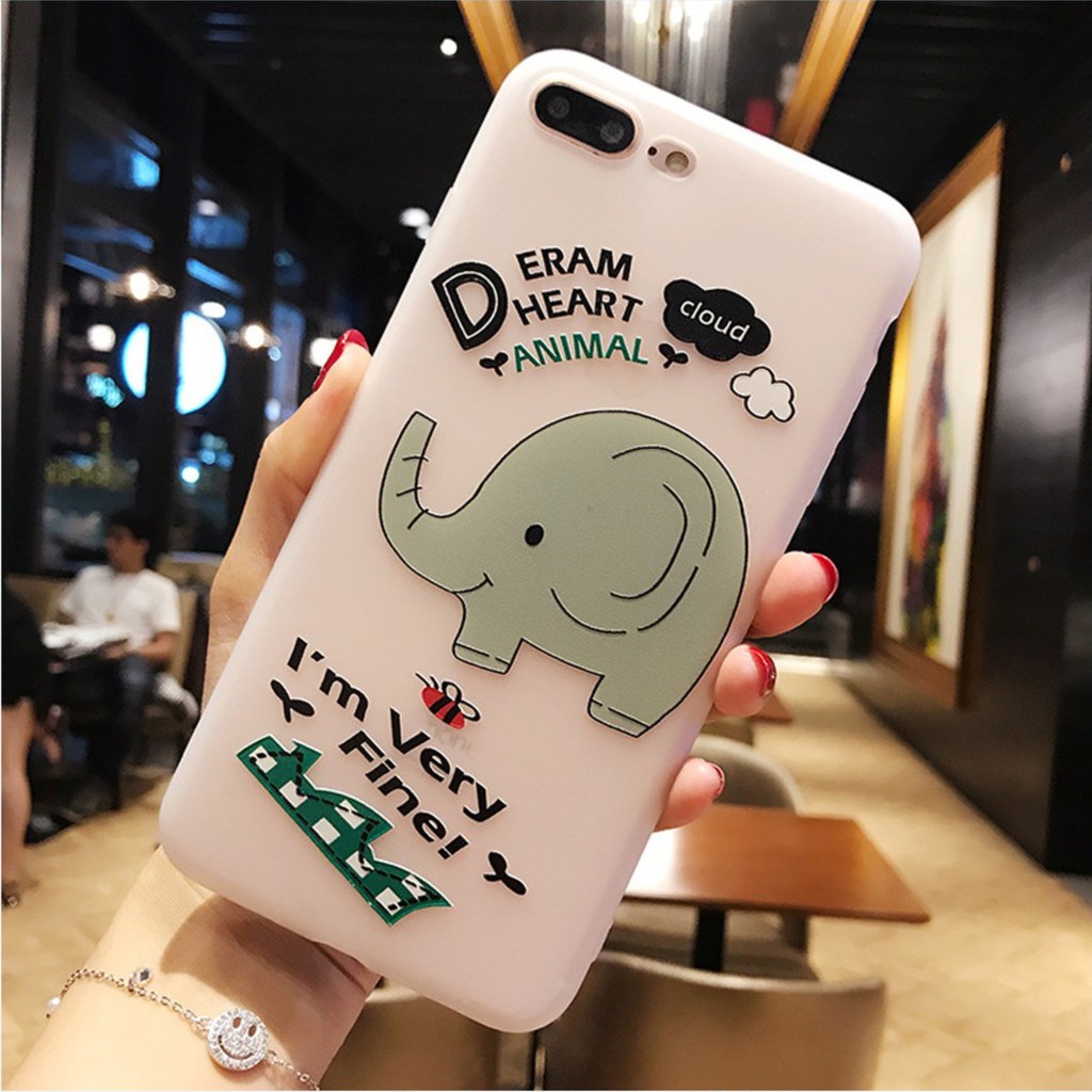 [ IPHONE ] Ốp Voi Và Hươu Cao Cổ - Ốp SIlicon - B071 | BigBuy360 - bigbuy360.vn