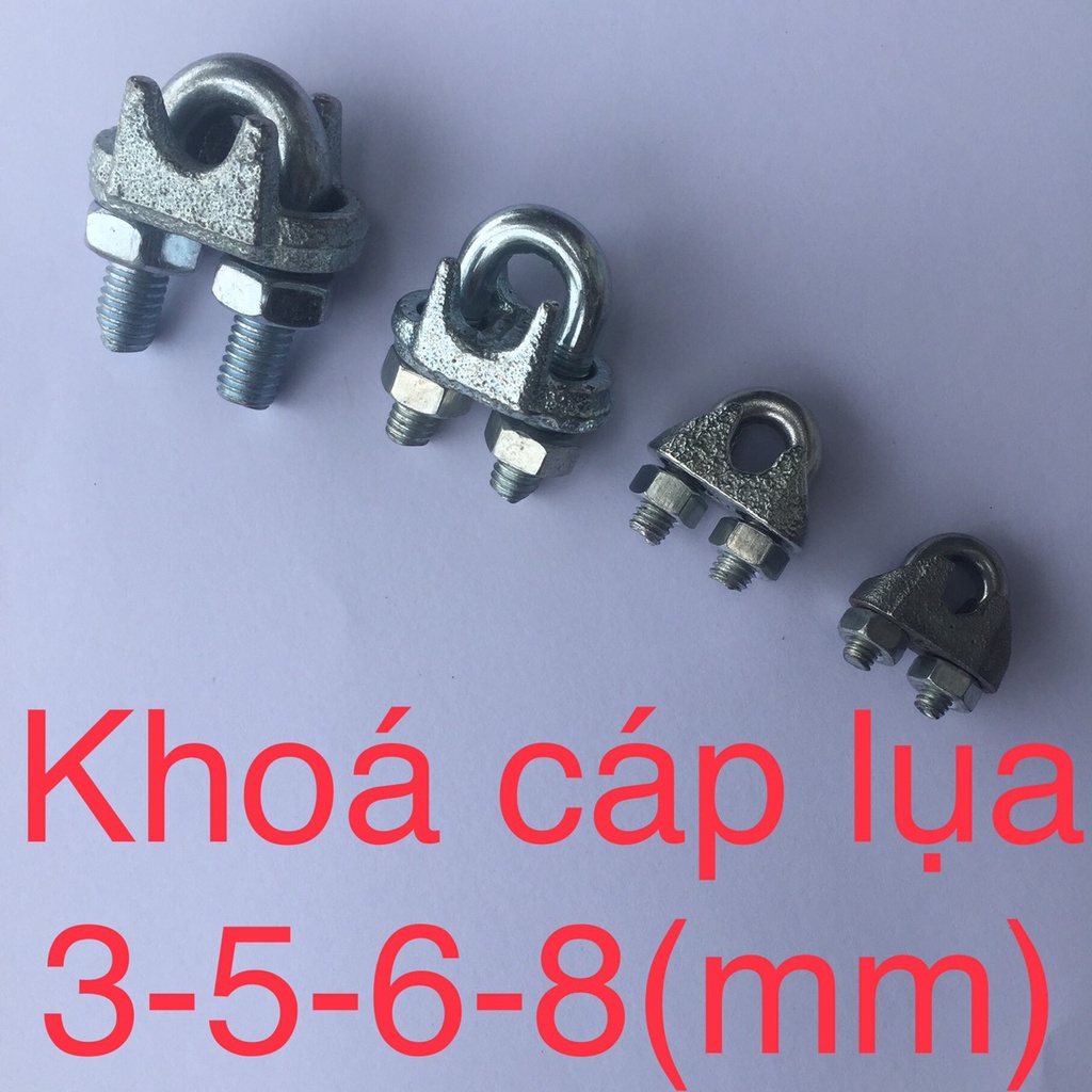 Khóa cáp, ốc xiết cáp, ma ní xiết cáp lụa, khóa dây cáp tăng đơ, cóc xiết cáp (3-5-6-8mm)