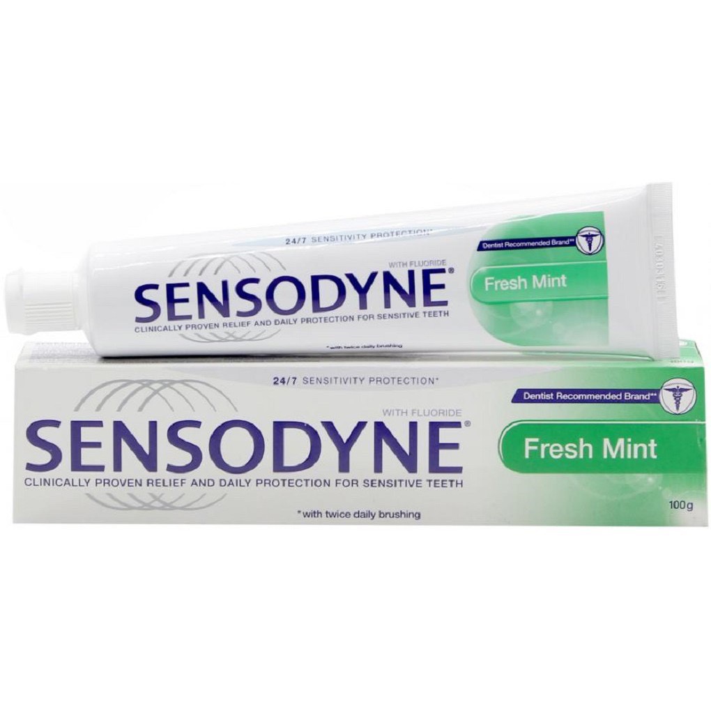 Combo tuýp 2 Kem đánh Răng Sensodyne 100g Thơm Mát Giảm Ê Buốt Bảo Vệ Toàn Diện