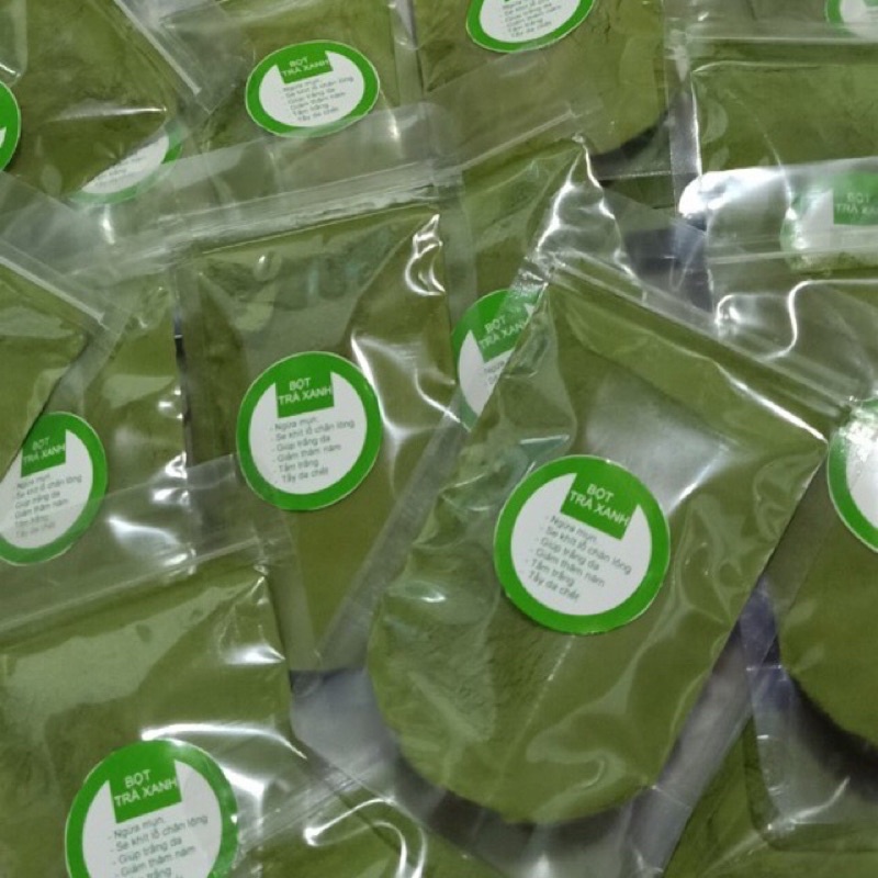 BỘT TRÀ XANH NGUYÊN CHẤT 100g đắp mặt làm bánh nấu tạo màu siêu đẹp