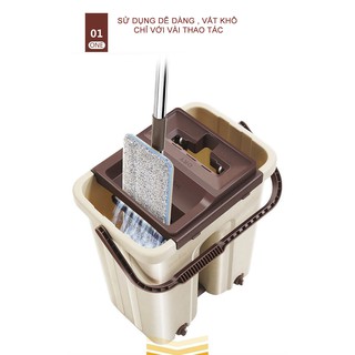 Bộ Cây Lau Nhà 360 Độ Homeeasy