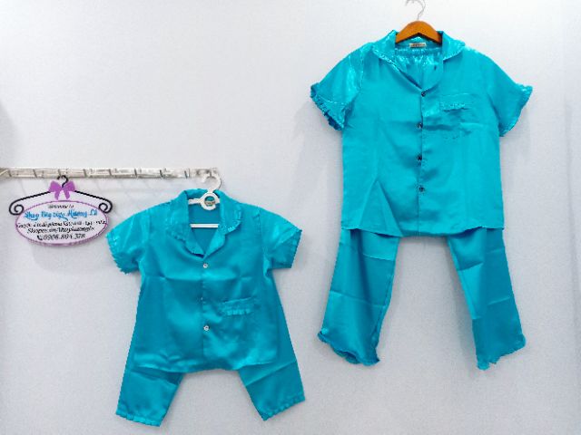 Combo 2 bộ pijama lụa phối bèo mẹ và bé GIÁ SỐC  (ảnh thật) | BigBuy360 - bigbuy360.vn