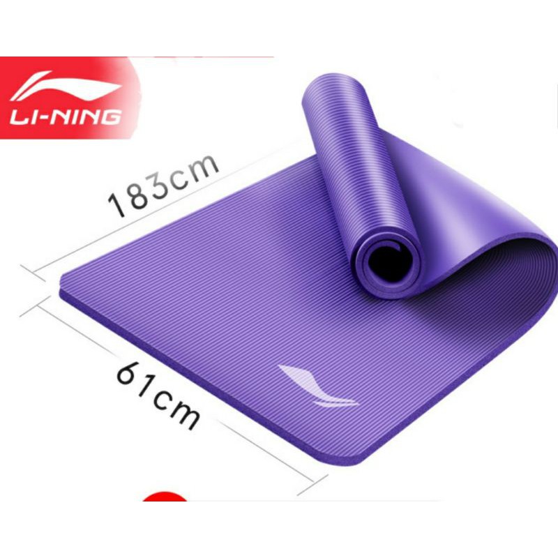 Thảm Tập Yoga Li ning  Chính Hãng Chất Liệu Caosu Non Mềm Mại Chống Trơn Trượt