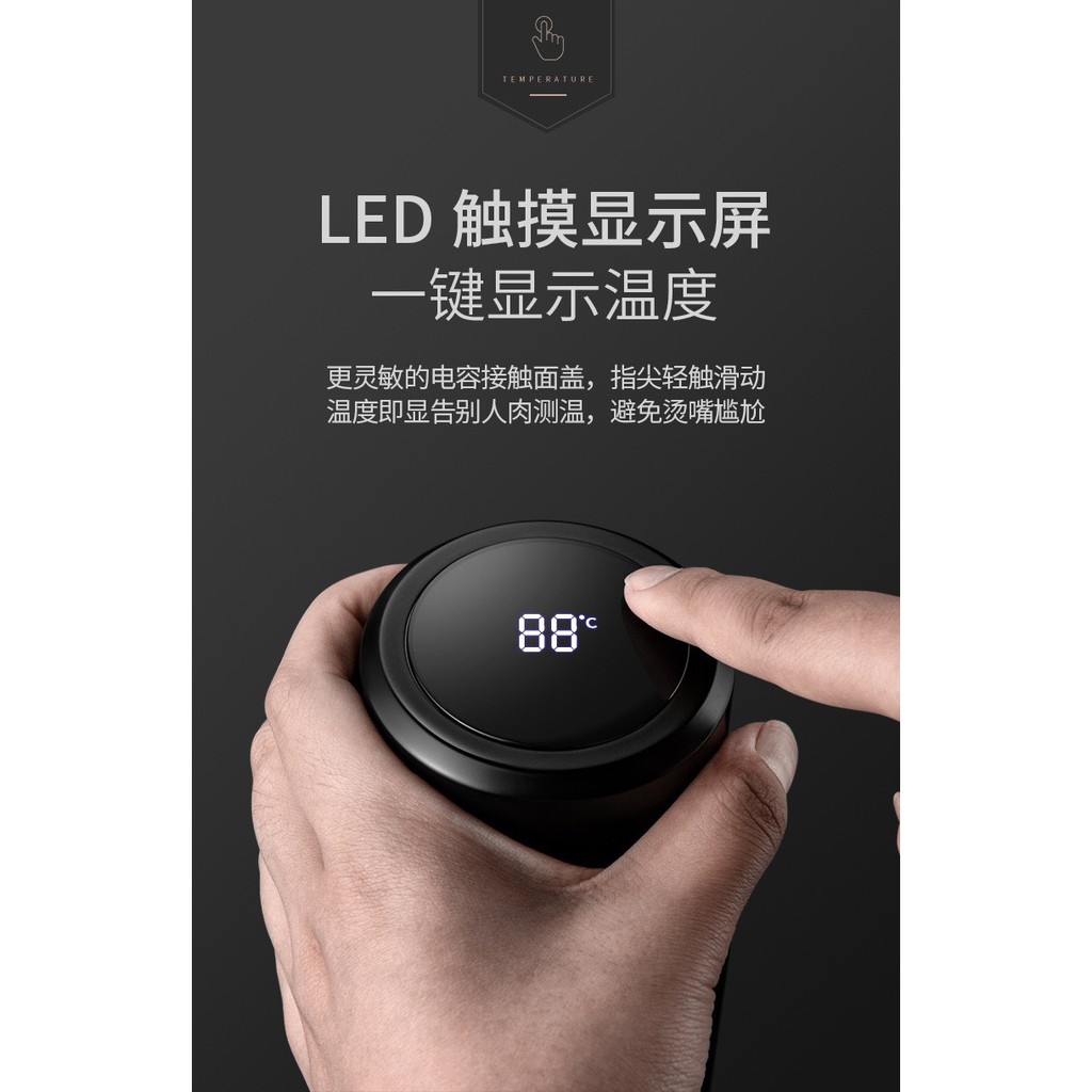 Bình giữ nhiệt inox 304 màn hình led hiển thị nhiệt độ cao cấp [ hàng công ty bảo hành 1 đổi 1 ]