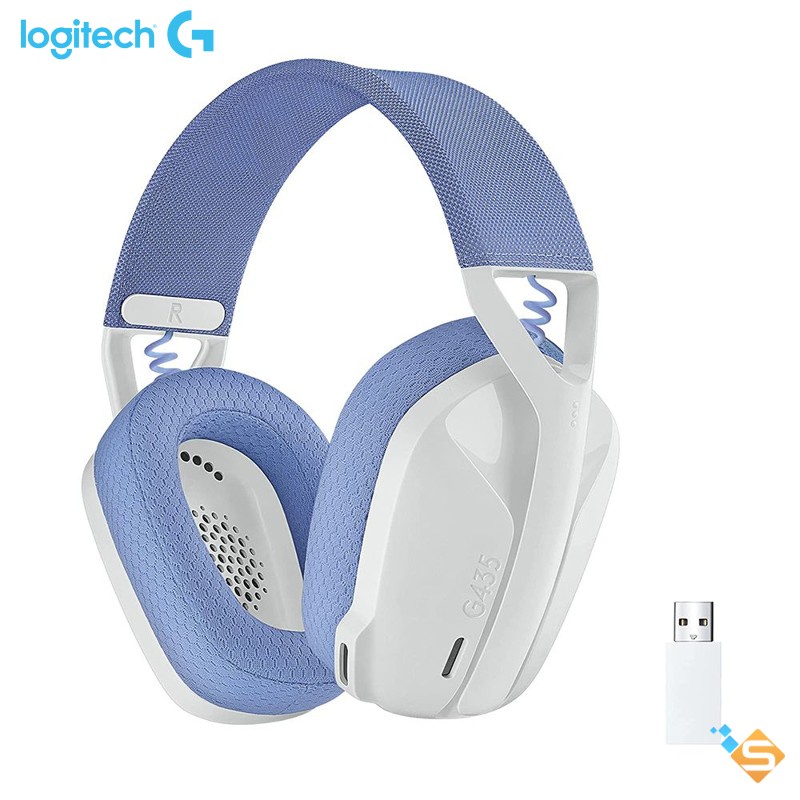 Tai Nghe Game Logitech G435 Không Dây Siêu Nhẹ LightSpeed Wireless White - Bảo Hành Chình Hãng 2 Năm