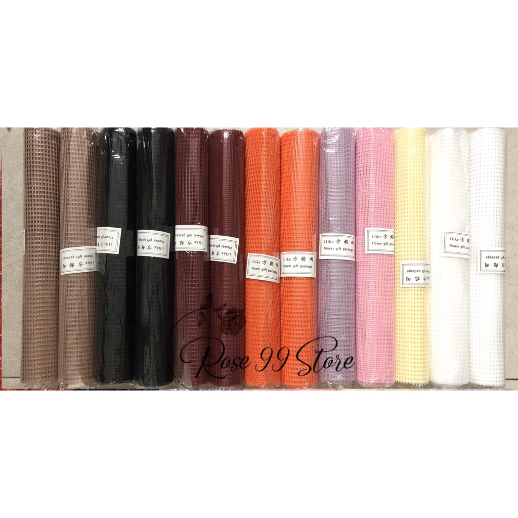 Cuộn lưới ô vuông bản 50cm - Phụ kiện gói hoa