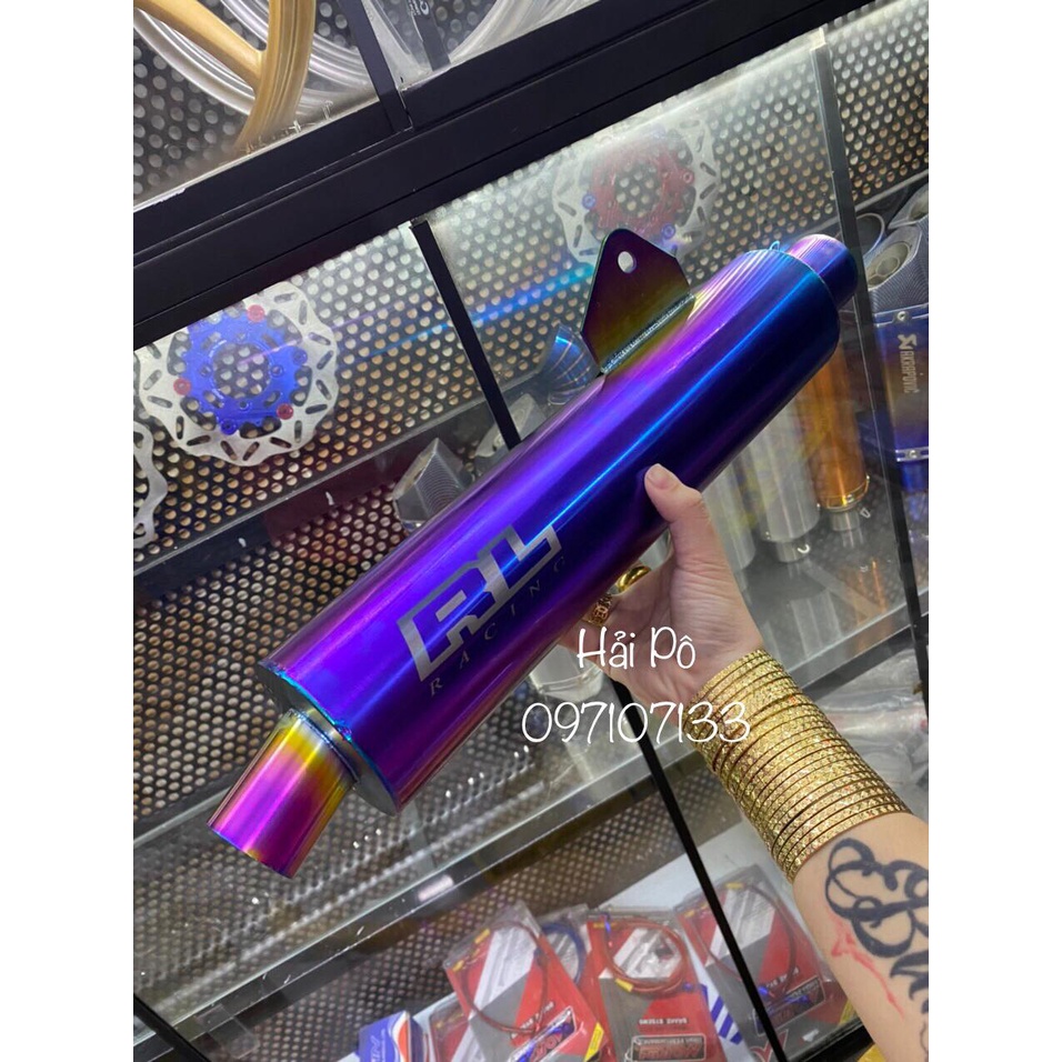 Pô CBR Rl Kingdrang 1.1 mẫu full inox trắng Và Titan cho các dòng xe ex winer satria wave sirius future