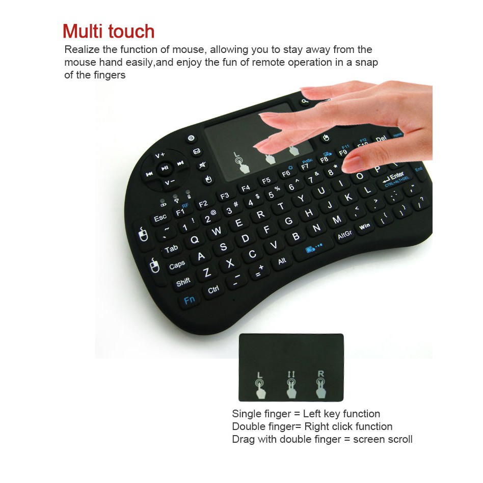 Bàn phím mini kiêm chuột bay không đèn không dây siêu tiện lợi ILEPO K08iiB bàn phím chuột bay | BigBuy360 - bigbuy360.vn