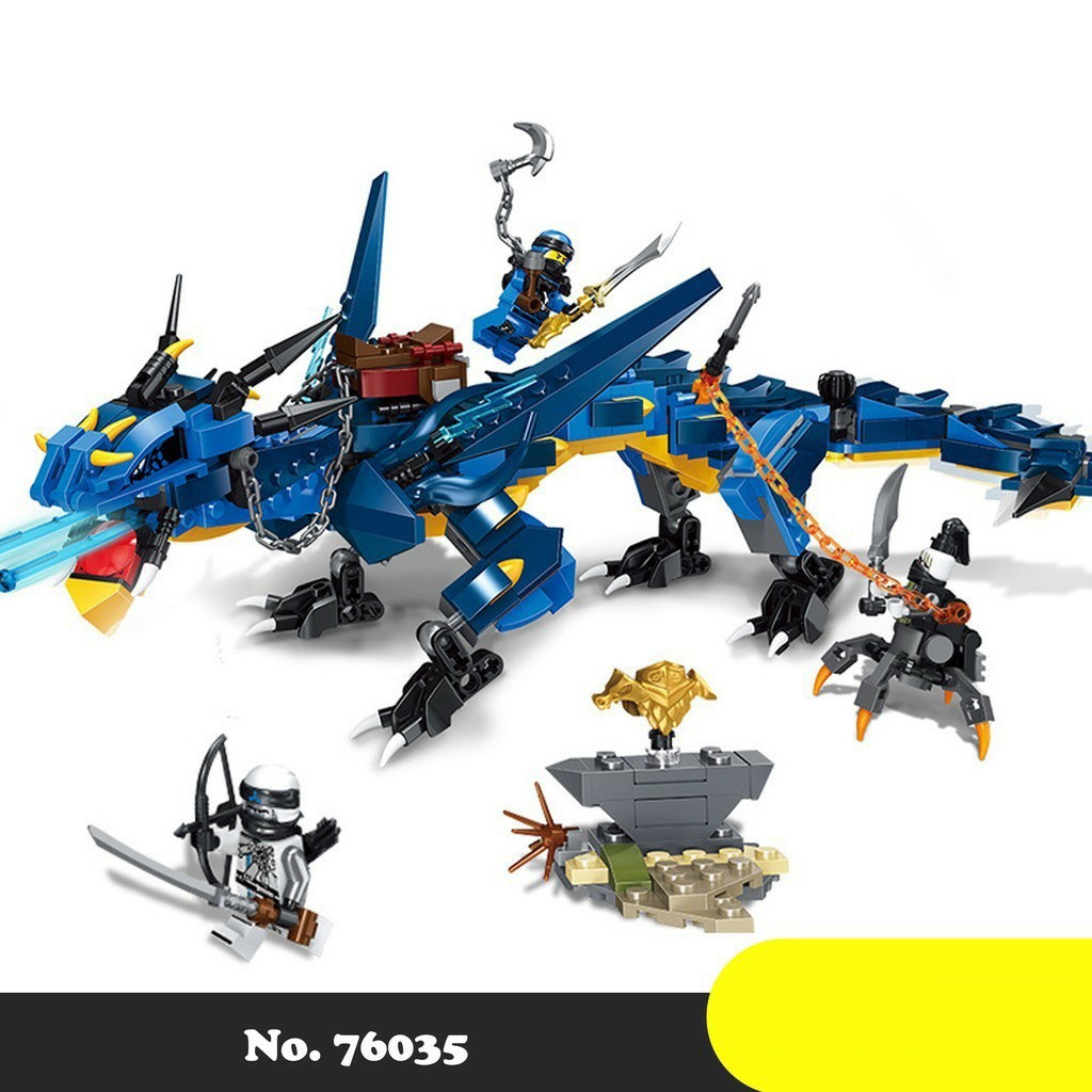 Lắp ráp Ninja xếp hình Rồng Xanh sấm sét Blocks Series 76035/567 Chi Tiết.