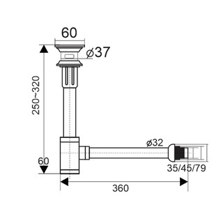 BỘ XI PHÔNG VÀ ỐNG XẢ LAVABO ZXP027