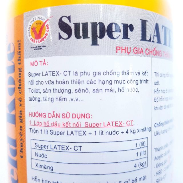 Super Latex - Phụ gia Chống thấm và kết dính Bê tông