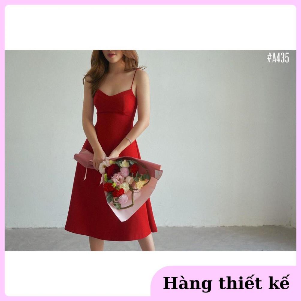 ( Hàng cao cấp ) Đầm dự tiệc đỏ hai dây xòe tôn dáng siêu sang chảnh - Sara Dress | BigBuy360 - bigbuy360.vn