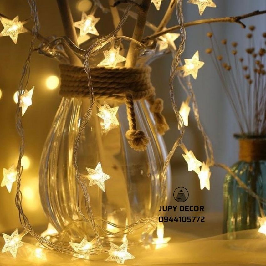 Dây Đèn Led Ngôi Sao 3m/5m/6m/10m Đèn Nhỏ Xinh Trang Trí Phòng Ngủ, Treo Hình Siêu Dễ Thương
