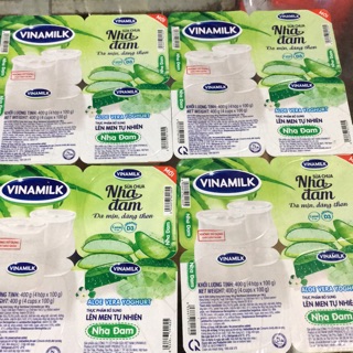 Sữa Chua Vinamilk Nha Đam Vỉ 4 hộp( Nhận đơn qua Grab/NowShip)