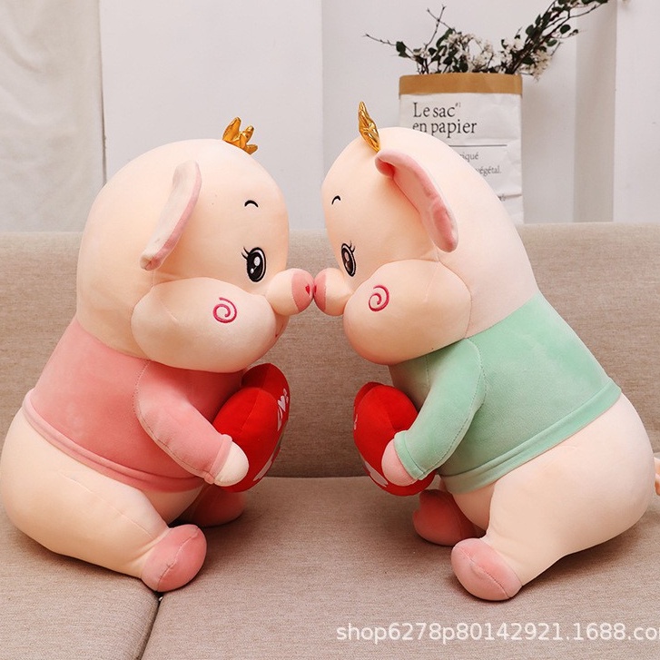 Bộ chăn gối văn phòng đa năng 2 trong 1 hàng thêu loại 1 cao cấp hình heo đội vương miện MẦU HỒNG ( #changoivanphong )