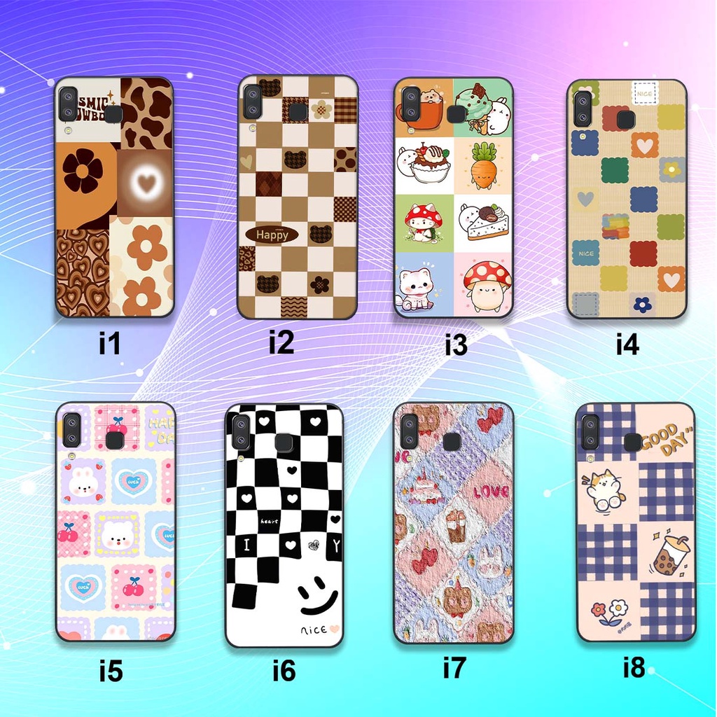 Ốp điện thoại samsung  a8 star in hình kẻ sọc cute dễ thương