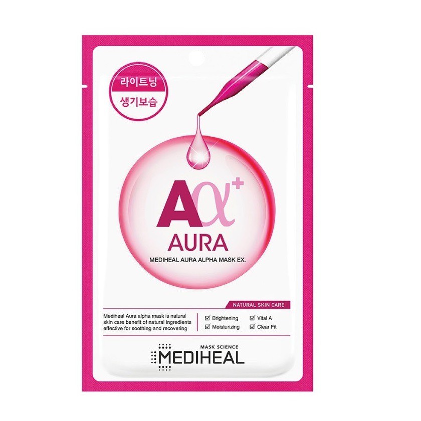 Combo 5 Mặt Nạ Tăng Khả Năng Đàn Hồi, Tái Tạo Da Mediheal Aura Alpha Mask EX 23ml x 5