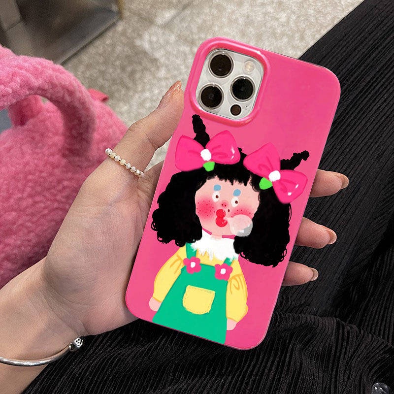 Rose Red Ugly and Cute Girl Suitable for Iphone13promax Apple 14 Phone Case 11 Personality XR Trendy 12 New 7P 44gT