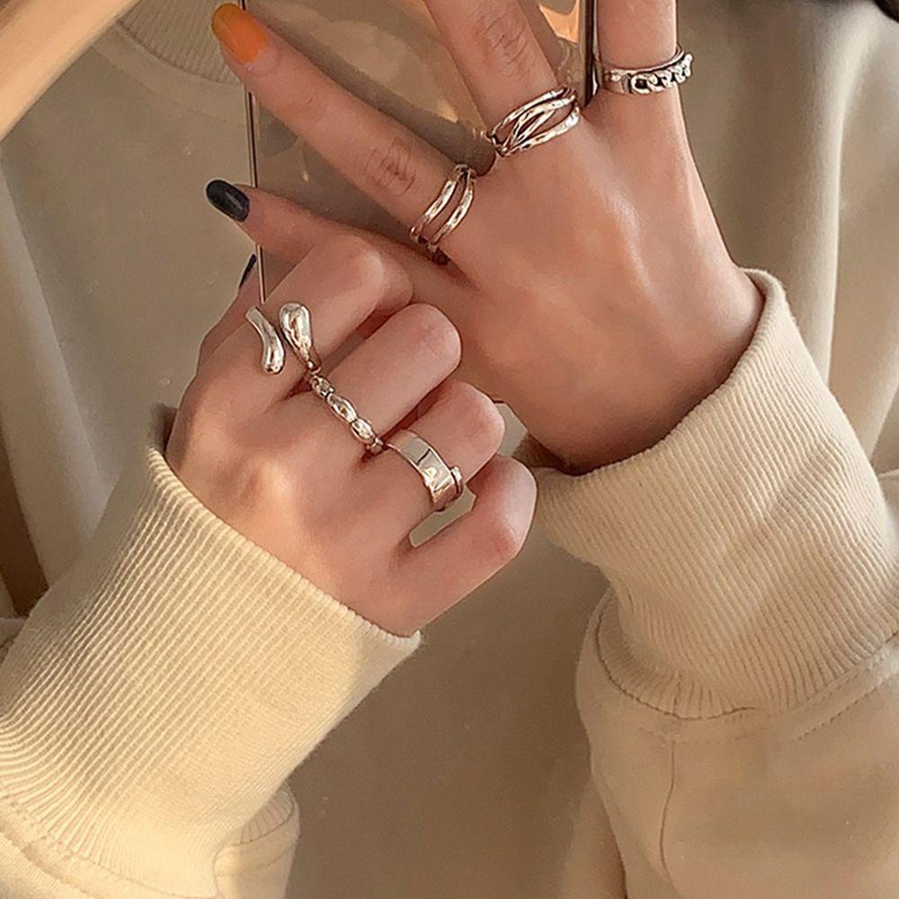 Nhẫn Hở Dạng Xoắn Thiết Kế Đơn Giản Thời Trang Cho Nữ