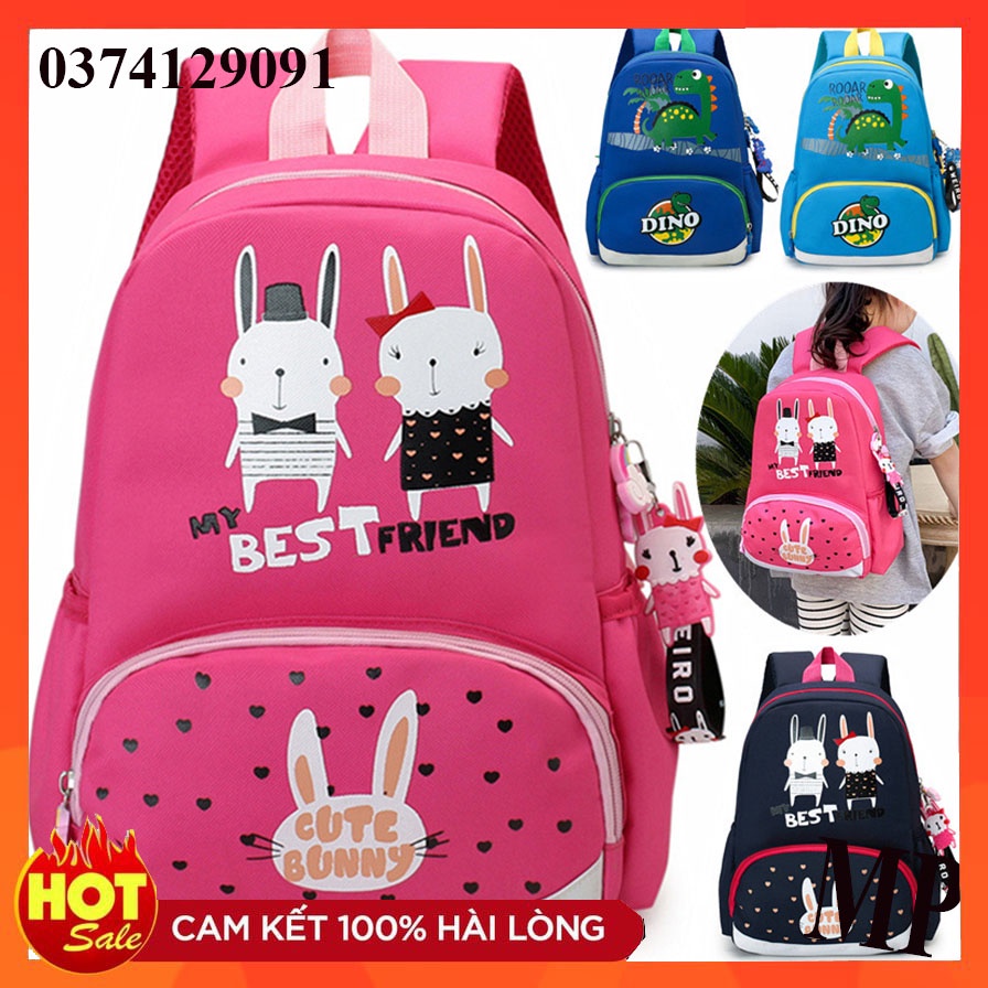 Cặp học sinh hoạt hình mới dễ thương cho học sinh tiểu học lớp 1-3, Ba lô đi học thiết kế xinh xắn dành cho bé tiểu học
