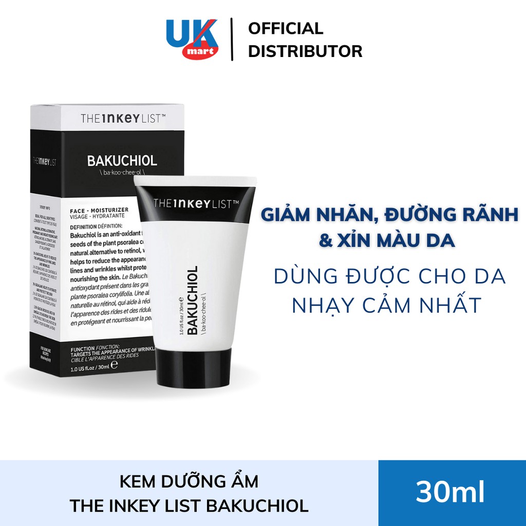 Kem Dưỡng Ẩm Toàn Diện The Inkey List Bakuchiol Retinol Alternative Moisturizer 30ml