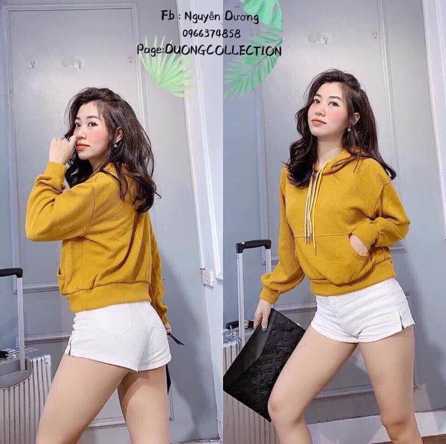 ÁO NỈ LEN MŨ 2 DÂY SIÊU HOT