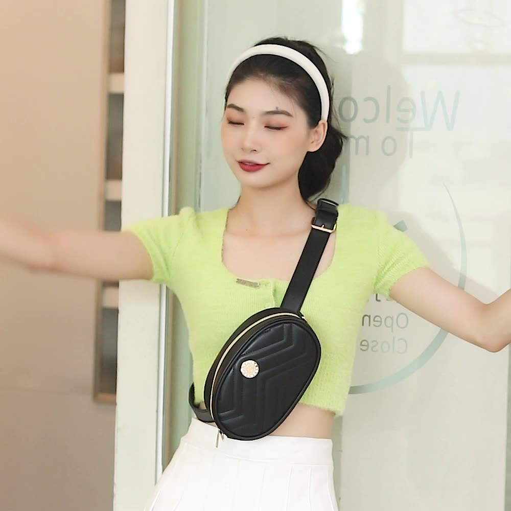 Túi xách nữ 2 kiểu dây đeo chéo và deo hông, tui nữ công sở chất liệu da cao cấp kiểu dáng hàn quốc, thiết kế độc đáo