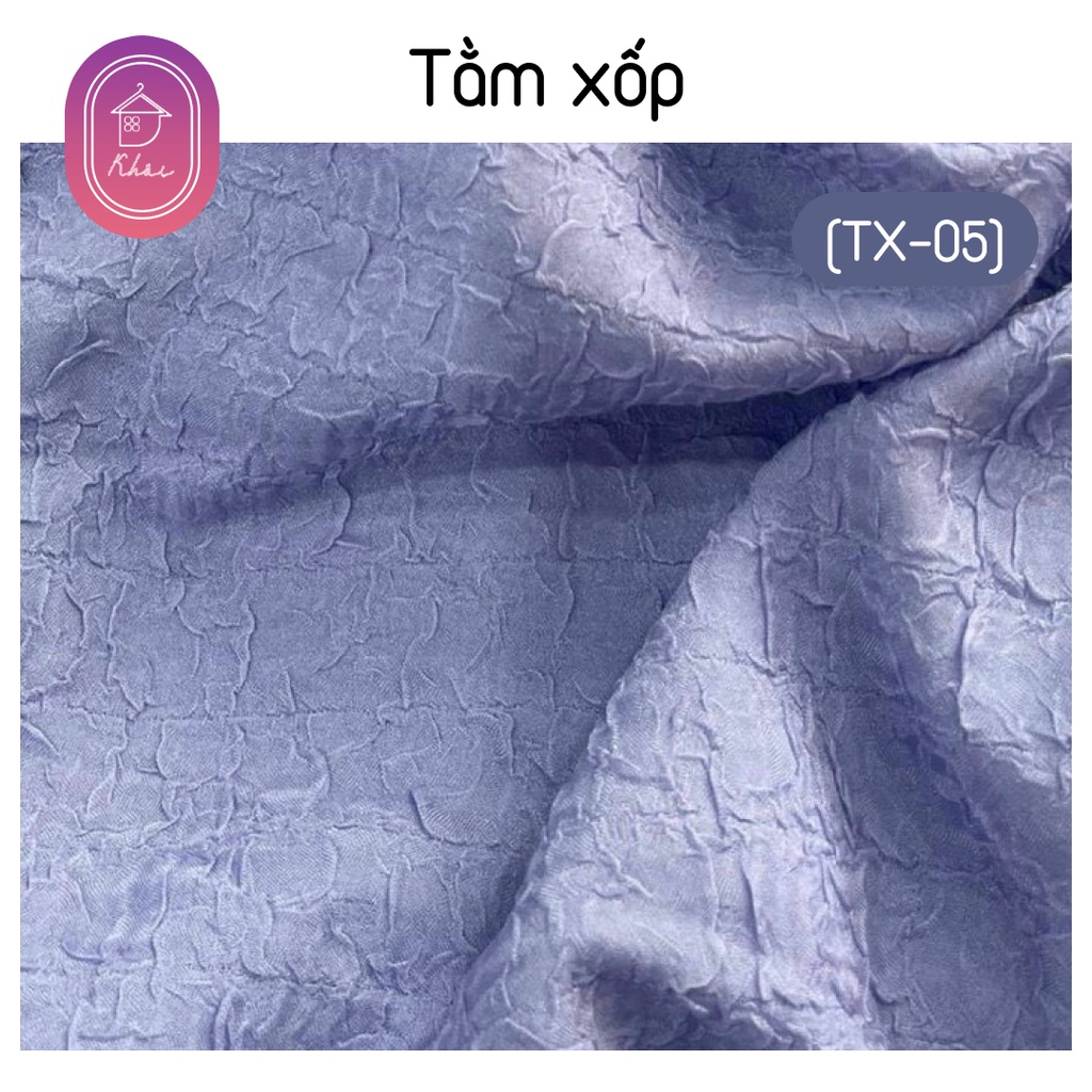 Vải tằm xốp cao cấp chất liệu mềm mát, co dãn tốt, xốp phồng nhẹ rất xinh mà lên form đẹp