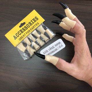 Set 10 ngón tay nhọn phù thuy - Bộ 10 móng tay nhọn hoá trang HALLOWEEN - đồ hoá trang