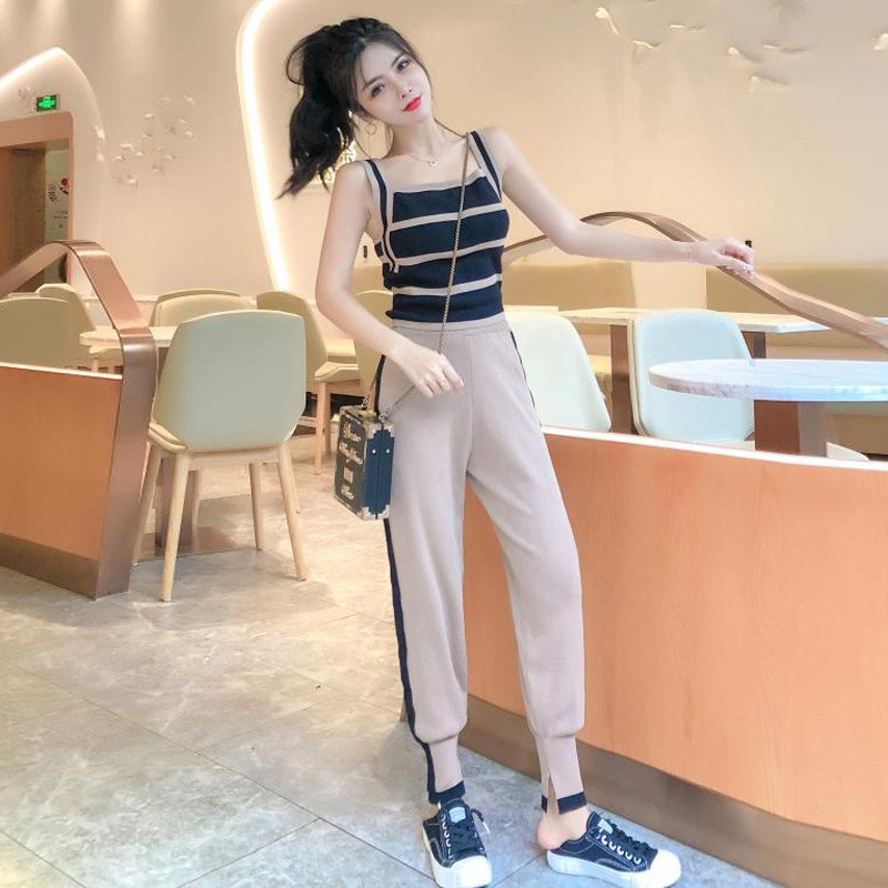 Áo 2 dây họa tiết kẻ sọc - Áo croptop KAMINA áo tanktop thời trang dành cho nữ 2021 ADS