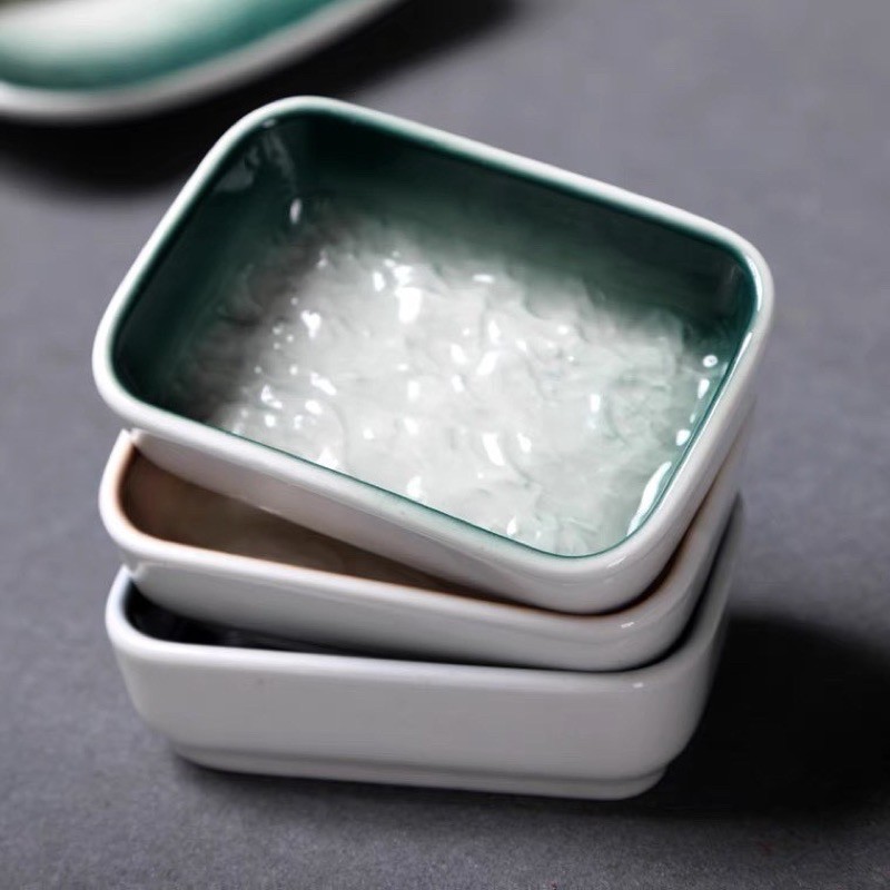 Chén sứ đựng gia vị Vân Đá Chữ Nhật, bát nước chấm