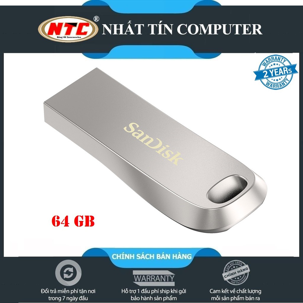 USB 3.1 SanDisk Ultra Luxe CZ74 64GB 150MB/s (Bạc)