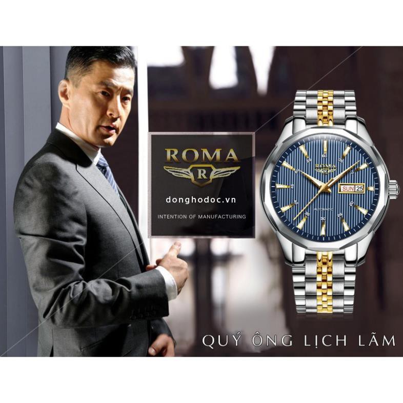 [HÀNG CAO CẤP] Đồng hồ Nam ROMA ITALY 9010 Kính tráng Sapphire – Dây CHARM đúc đặt đẳng cấp | BigBuy360 - bigbuy360.vn