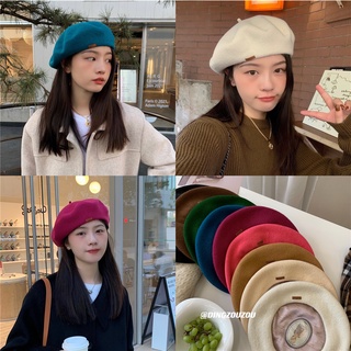 Nón Beret da phối len thời trang thu đông hàn quốc dành cho nữ