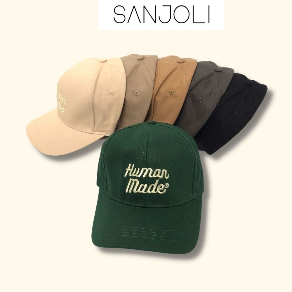 Mũ Lưỡi Trai Nữ SANJOLI Nón Kết Human Made Unisex Thời Trang Hàn Quốc Nhiều Màu NO008